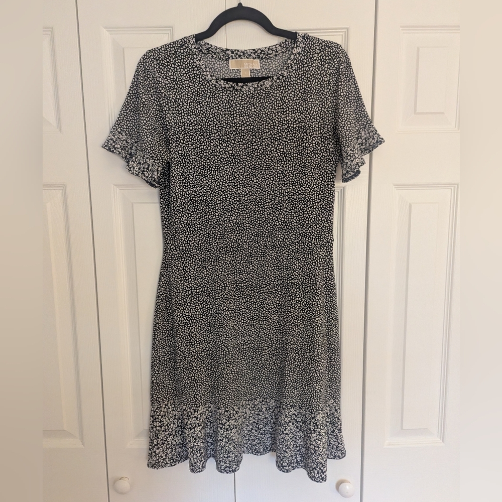 Michael Kors Black And White Floral Dress